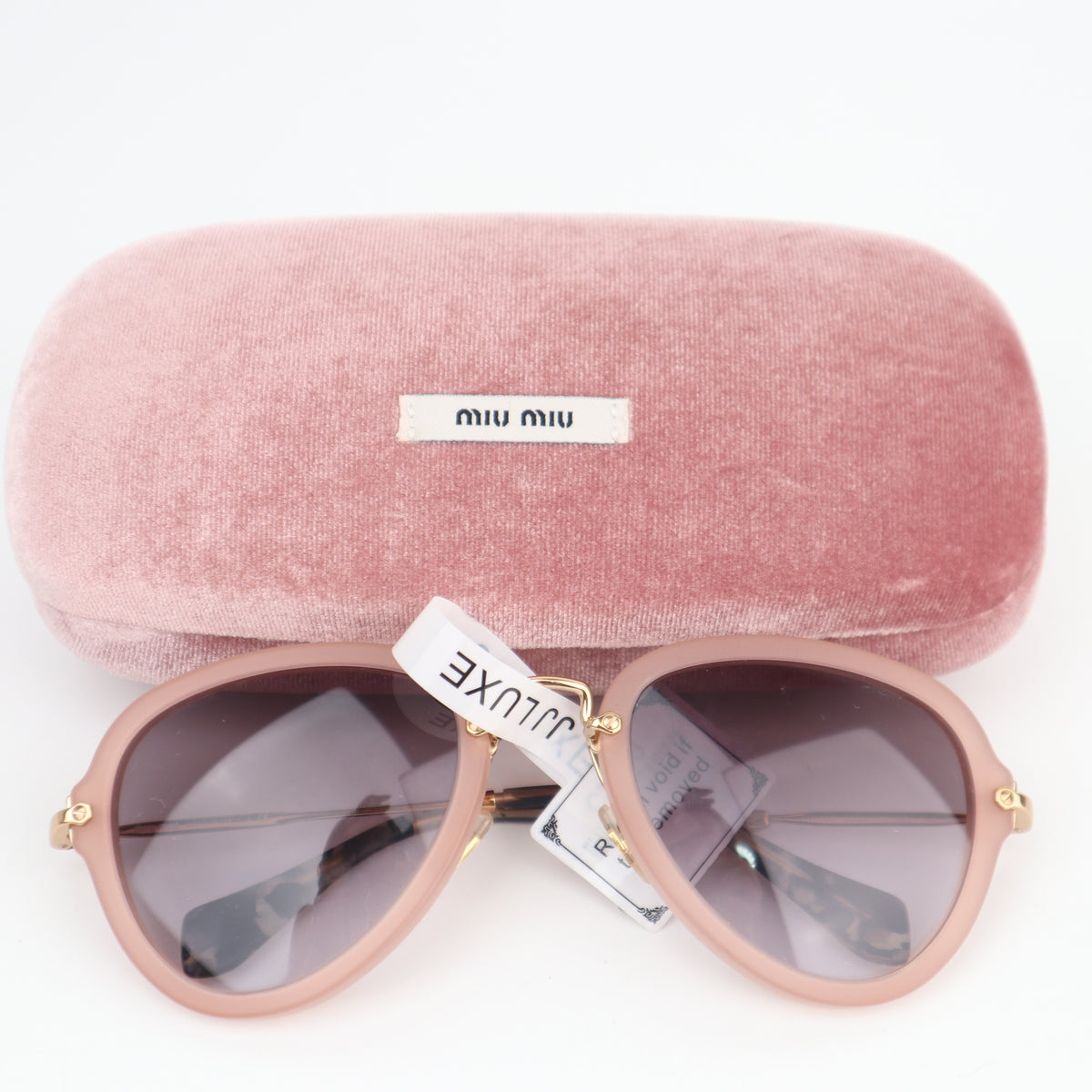 C2709 Miu Miu Sunglasses SMU03Q Sunglasses rosa | Pre-Owned Very Good Pink Acetate / Metal