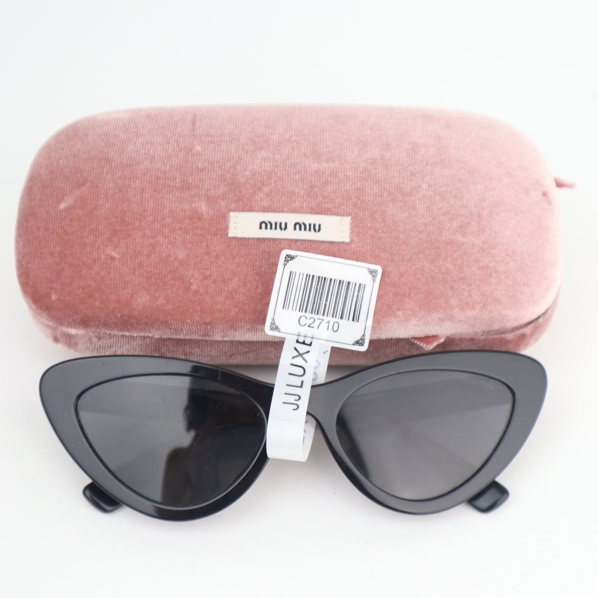 C2710 Miu Miu Sunglasses SMU01V Sunglasses-A Black | Pre-Owned Very Good Black Acetate / Metal