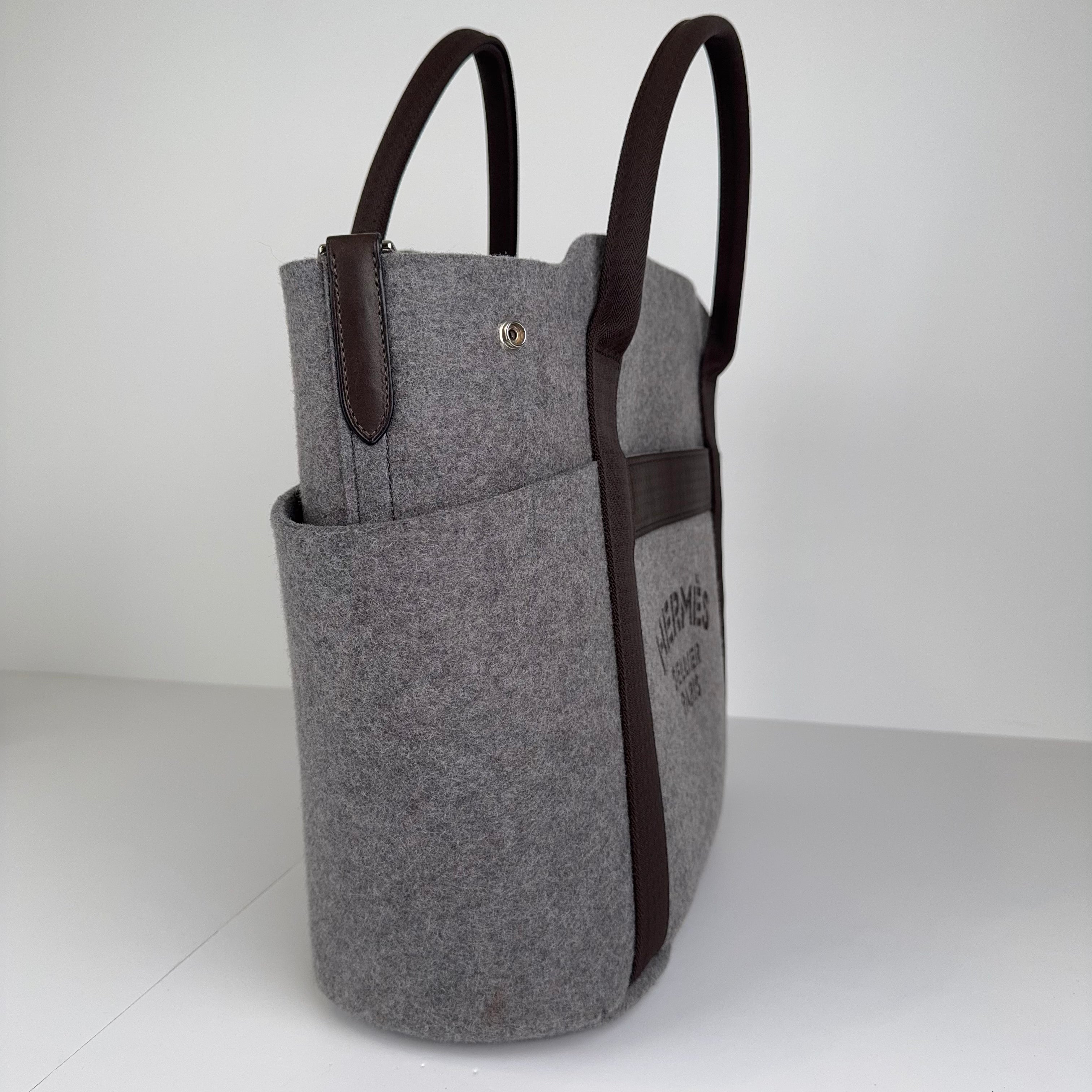 PRE OWNED - Hermès Herbag wool tote
