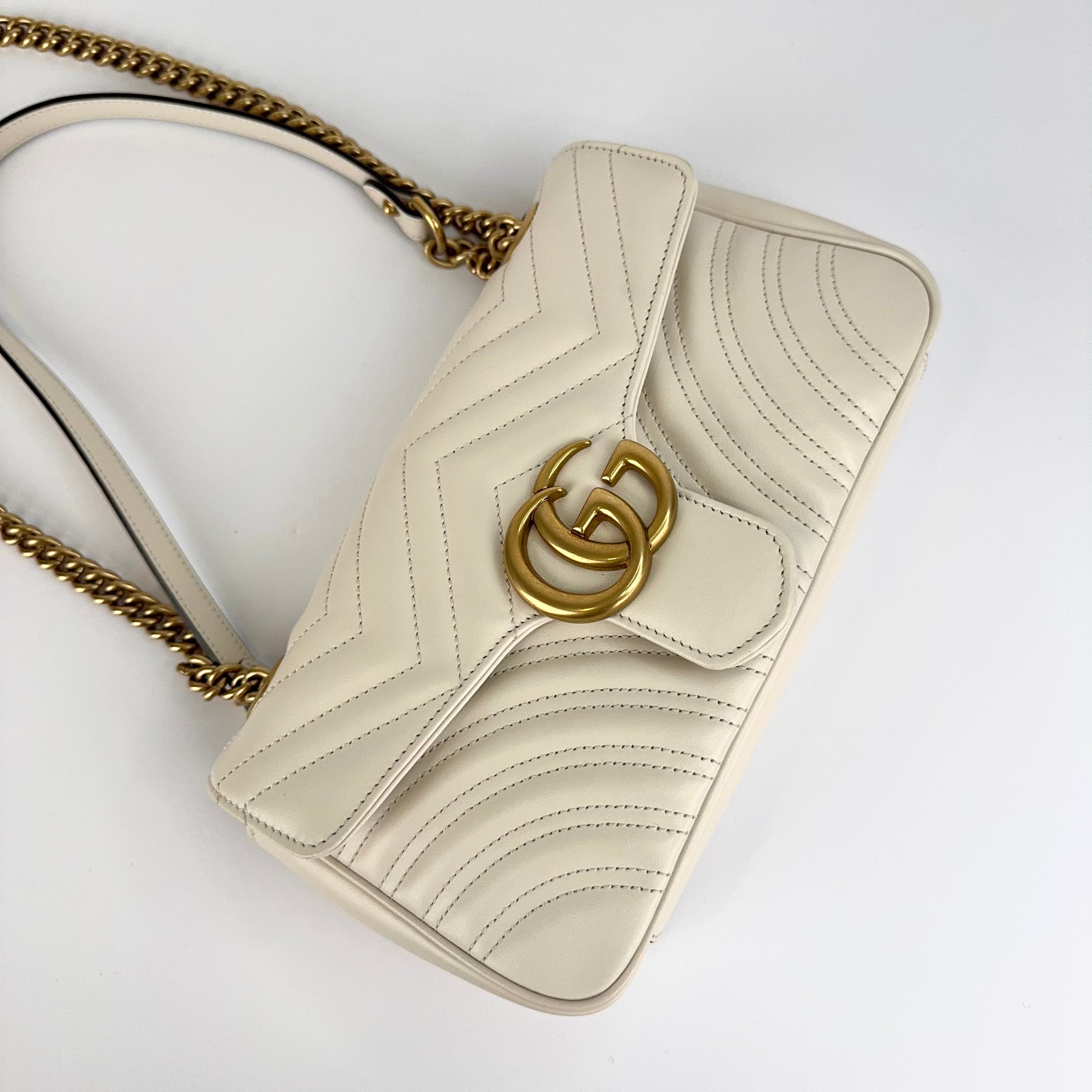 PRE OWNED-GG Marmont medium shoulder bag