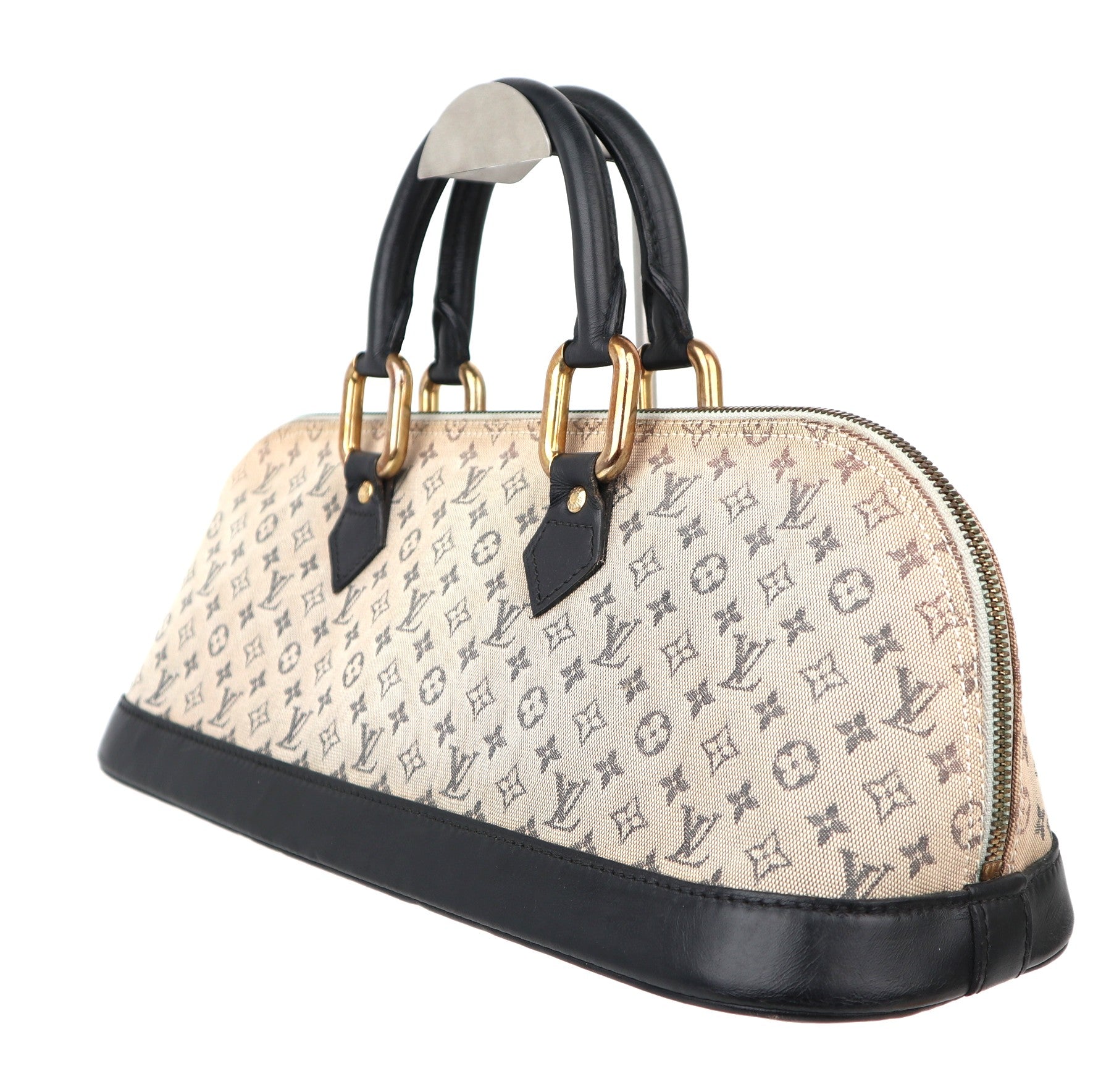 C1225 Louis Vuitton Blue Monogram Mini Lin Horizontal Alma Bag