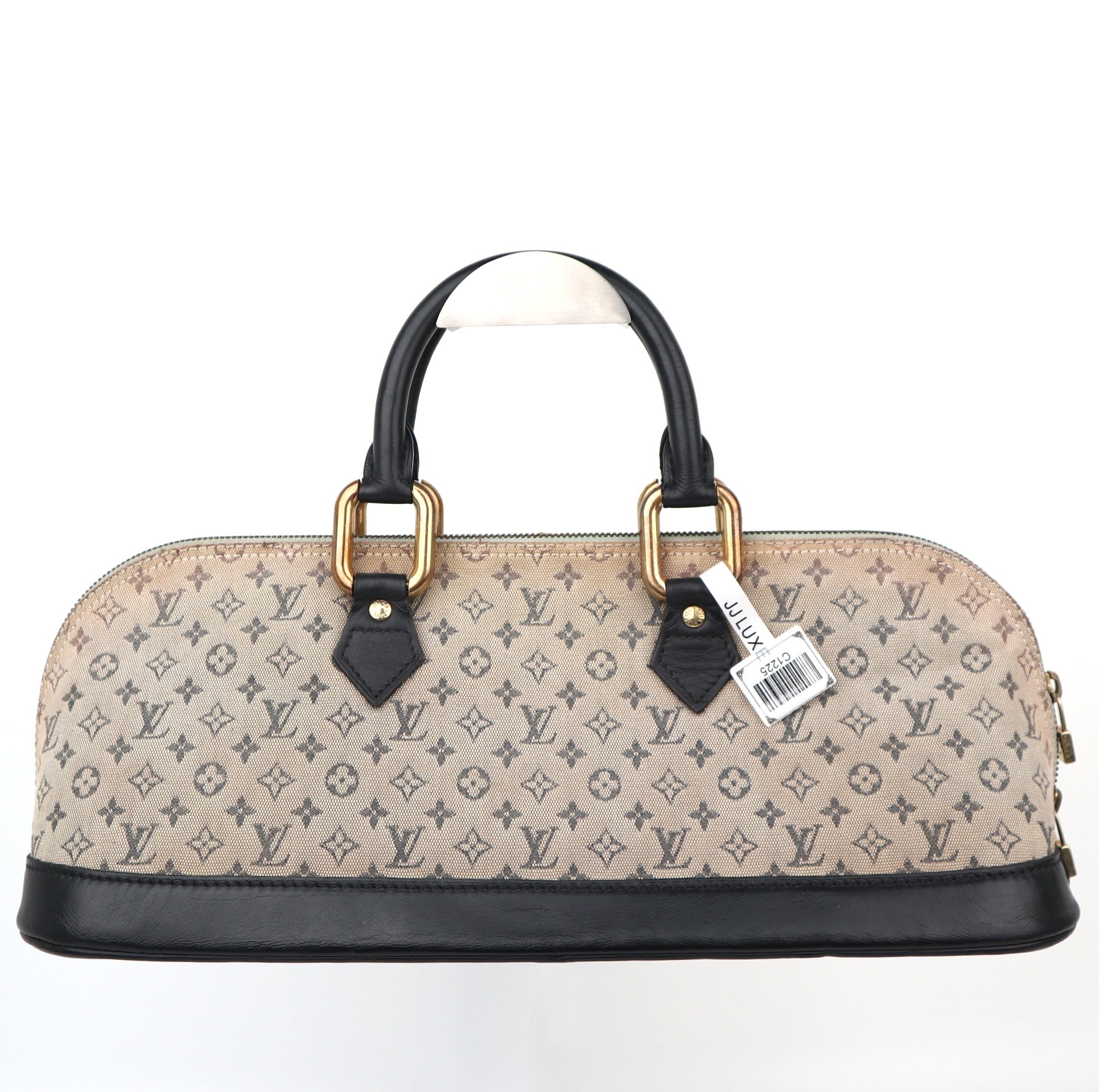 C1225 Louis Vuitton Blue Monogram Mini Lin Horizontal Alma Bag