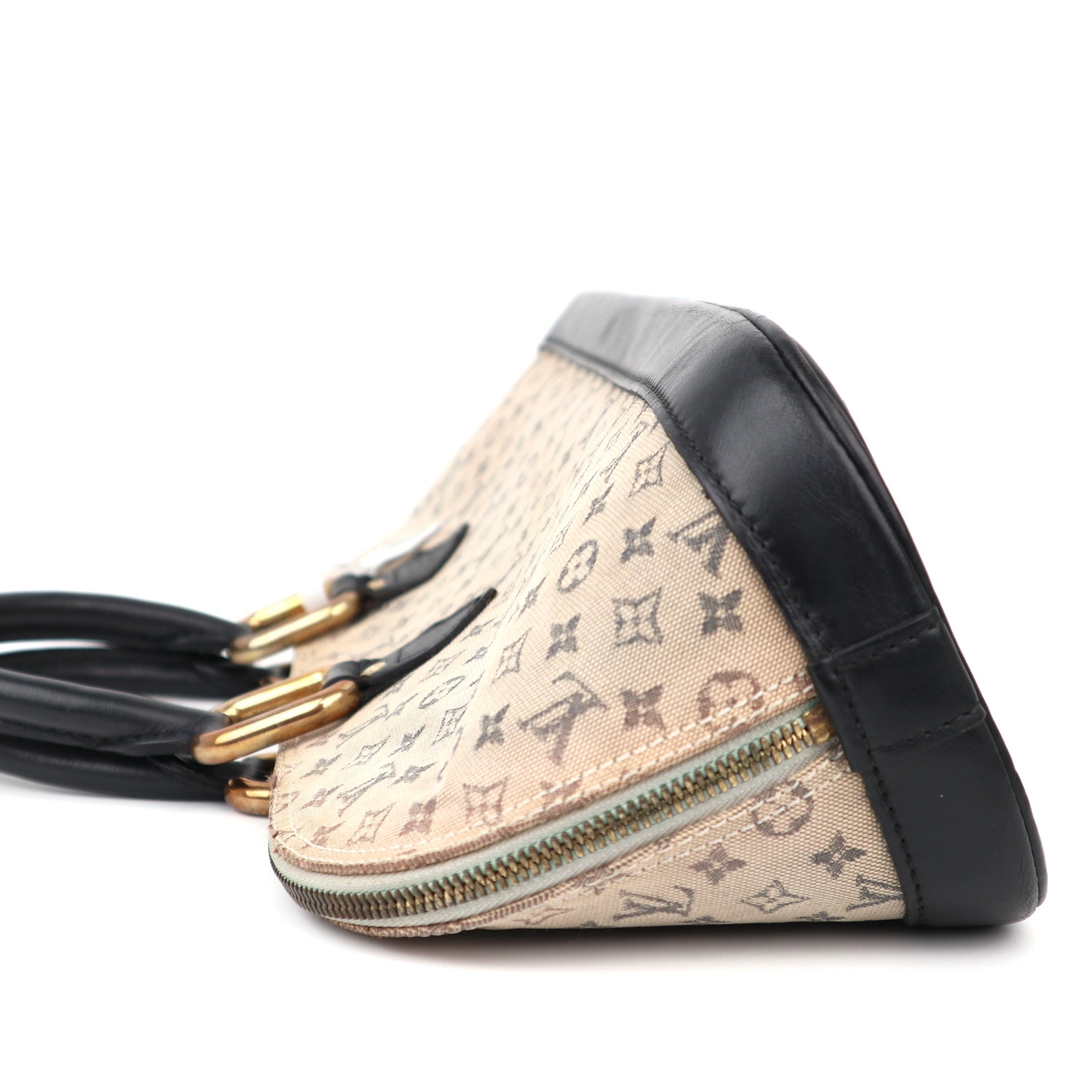 C1225 Louis Vuitton Blue Monogram Mini Lin Horizontal Alma Bag