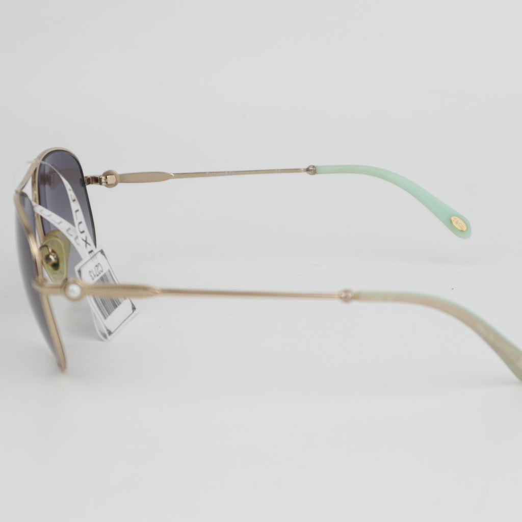 C2713 Tiffany & Co. Sunglasses TF3043 Pale Gold-Blue Sunglasses | Pre-Owned Very Good Pale Gold / Blue Acetate / Metal