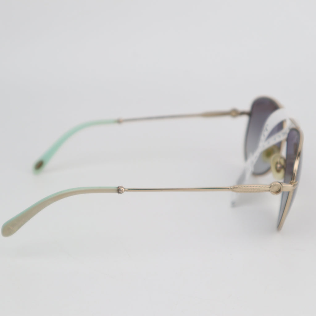 C2713 Tiffany & Co. Sunglasses TF3043 Pale Gold-Blue Sunglasses | Pre-Owned Very Good Pale Gold / Blue Acetate / Metal
