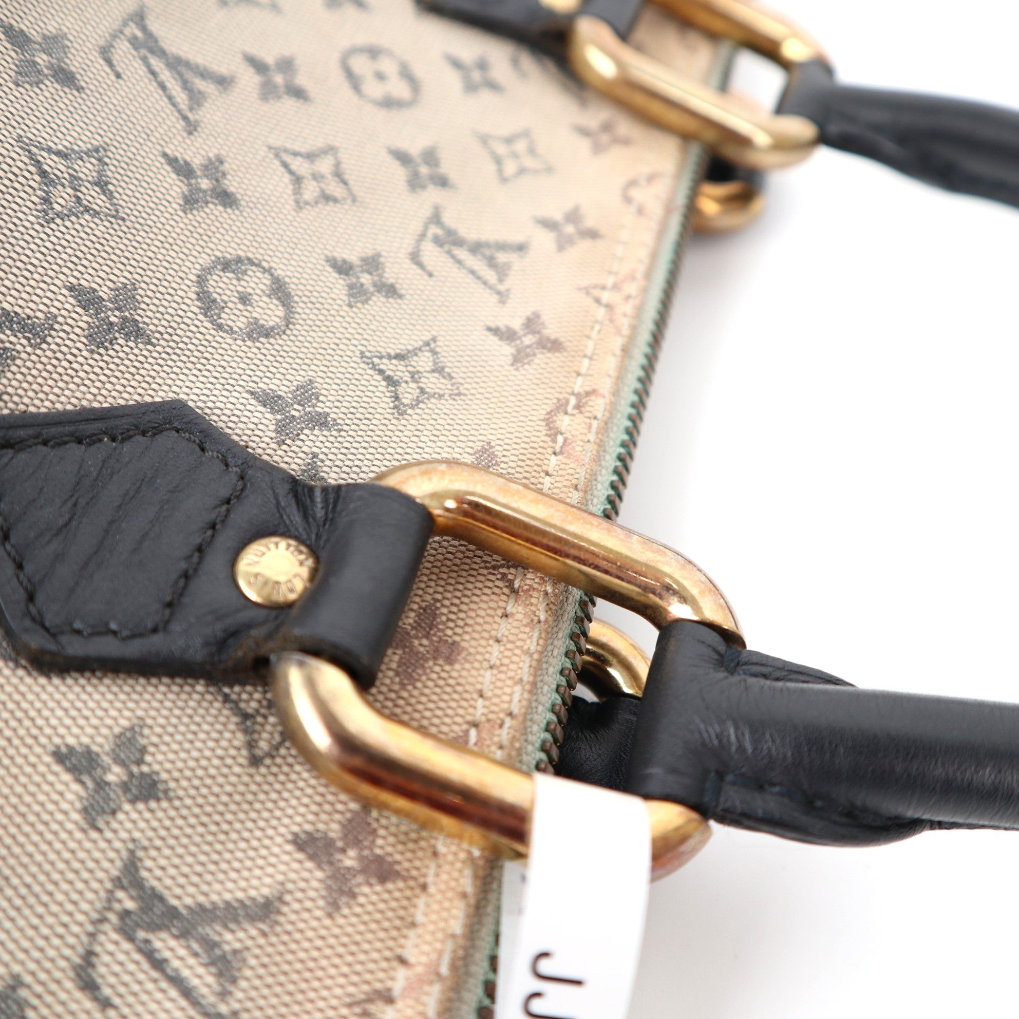 C1225 Louis Vuitton Blue Monogram Mini Lin Horizontal Alma Bag