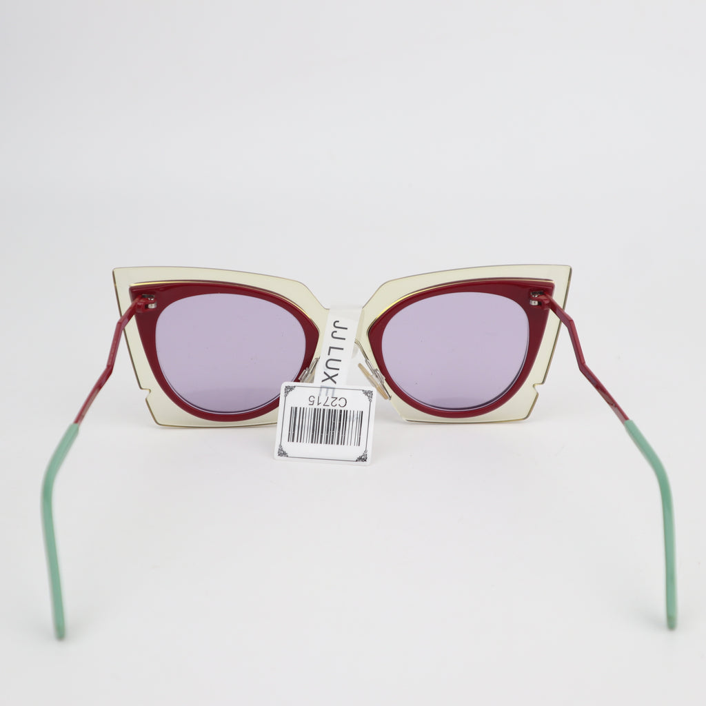 C2715 Fendi Sunglasses Sunglasses Red | Pre-Owned Very Good Red Acetate / Metal