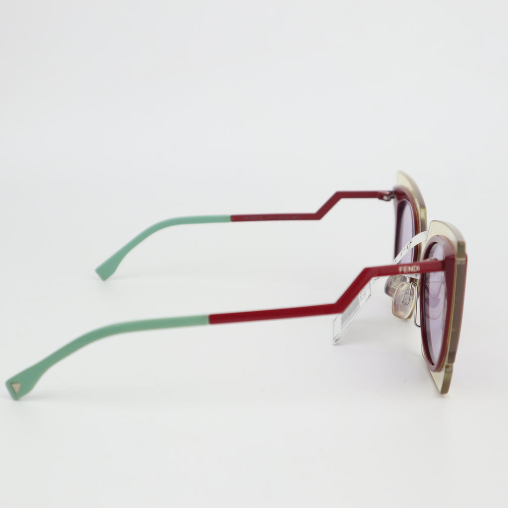 C2715 Fendi Sunglasses Sunglasses Red | Pre-Owned Very Good Red Acetate / Metal
