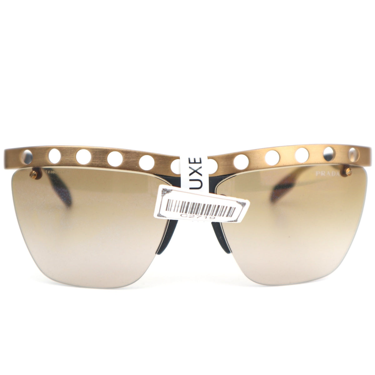 C2719 Prada Sunglasses Metal Perforated Sunglasses SPR 53R | Pre-Owned Very Good Metal