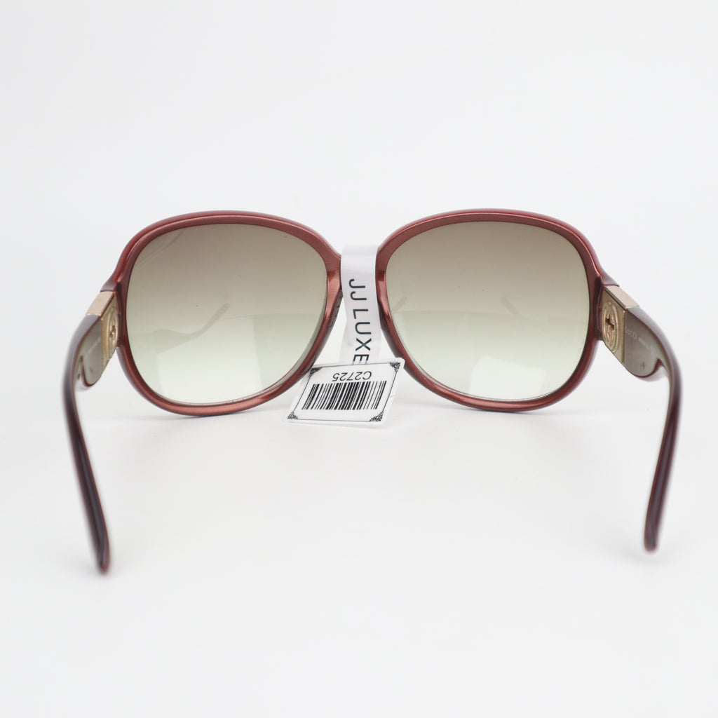 C2725 Gucci Sunglasses GG Gold Logo Sunglasses | Pre-Owned Very Good Gold Acetate / Metal GG