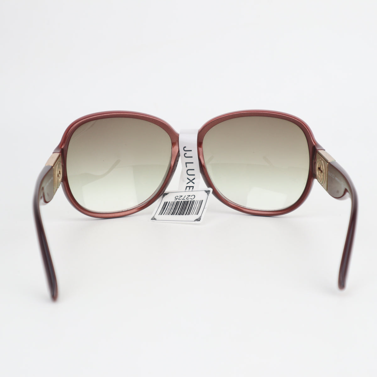 C2725 Gucci Sunglasses GG Gold Logo Sunglasses | Pre-Owned Very Good Gold Acetate / Metal GG