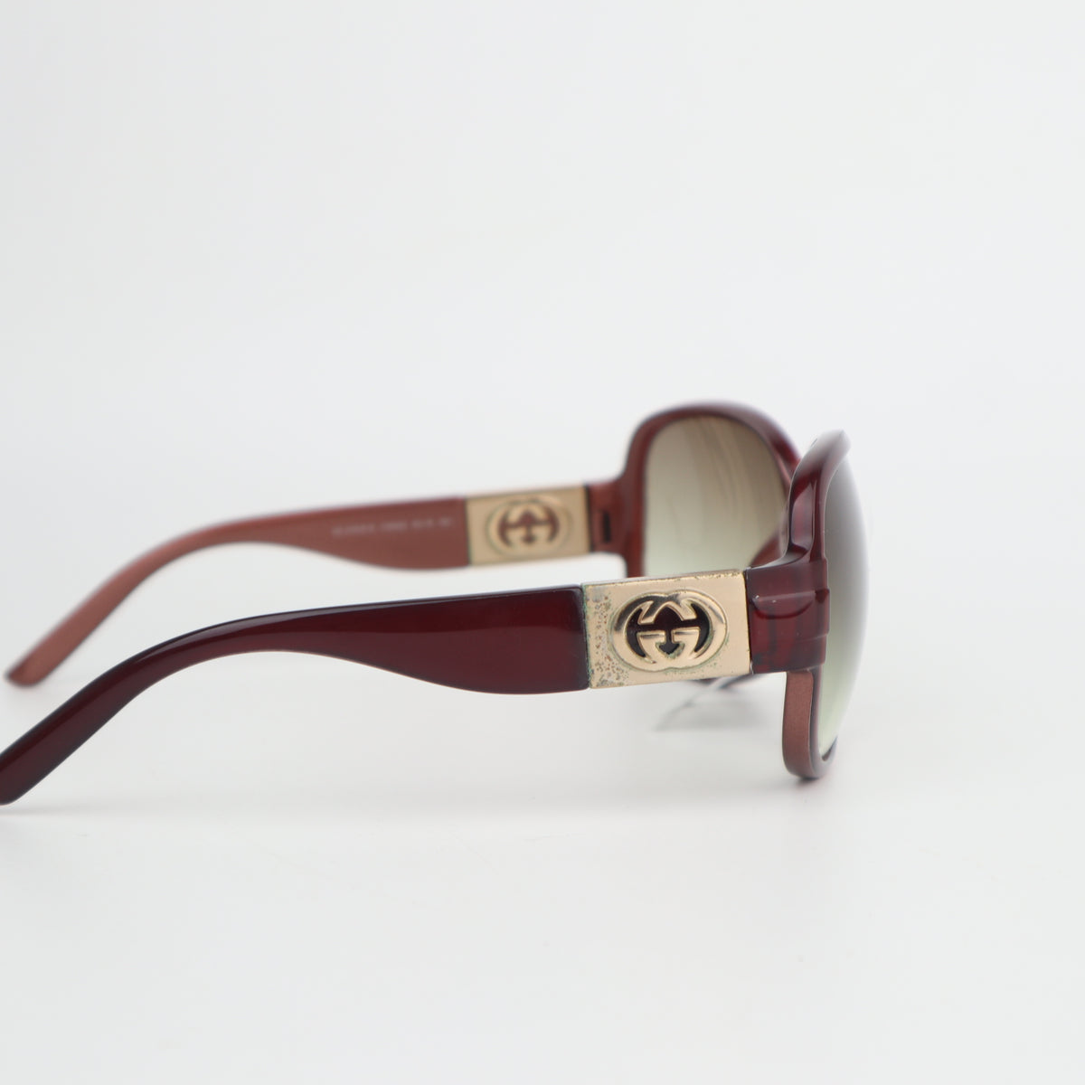 C2725 Gucci Sunglasses GG Gold Logo Sunglasses | Pre-Owned Very Good Gold Acetate / Metal GG