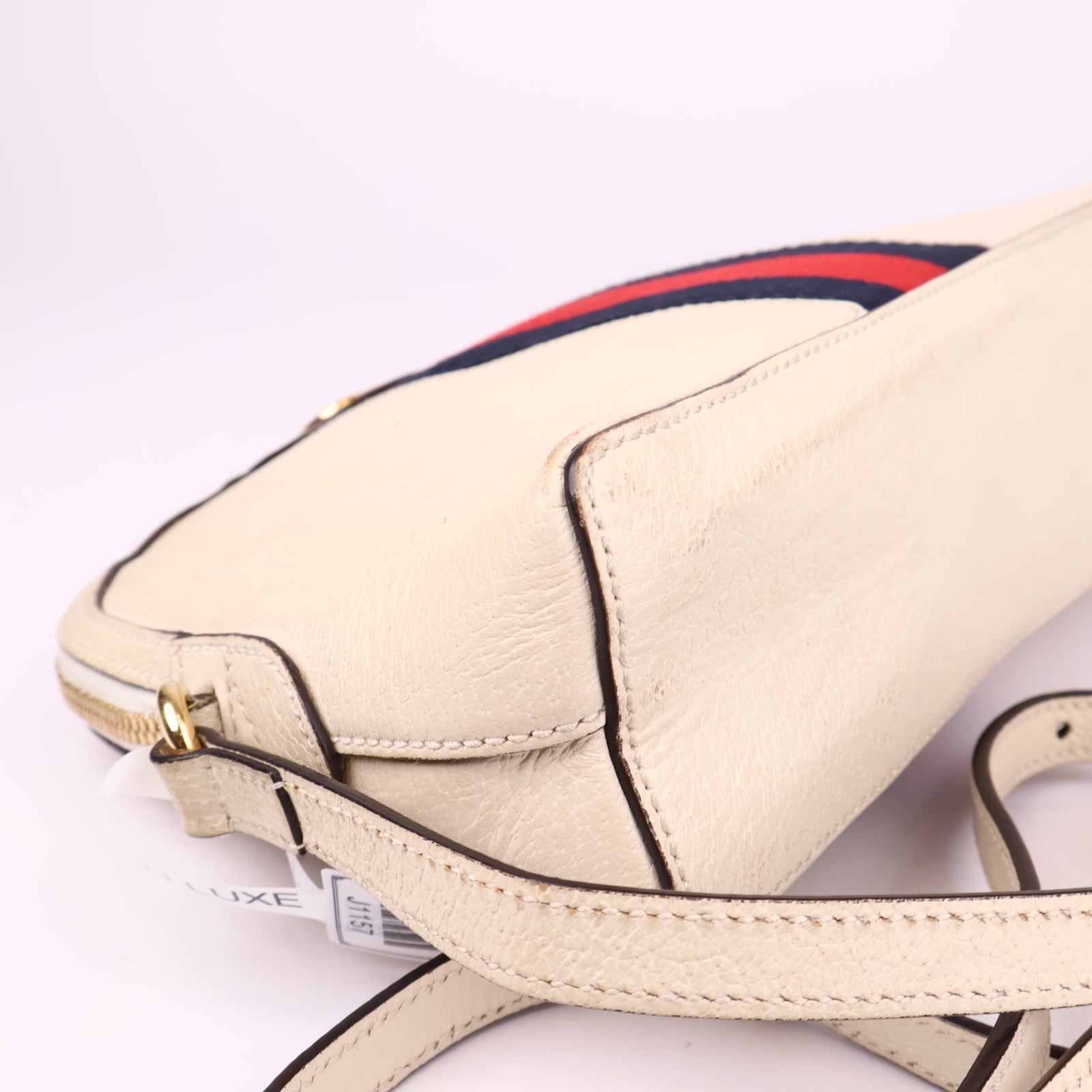 J1157 Gucci Ophidia Shoulder Bag Small White in Leather- Pre Owned