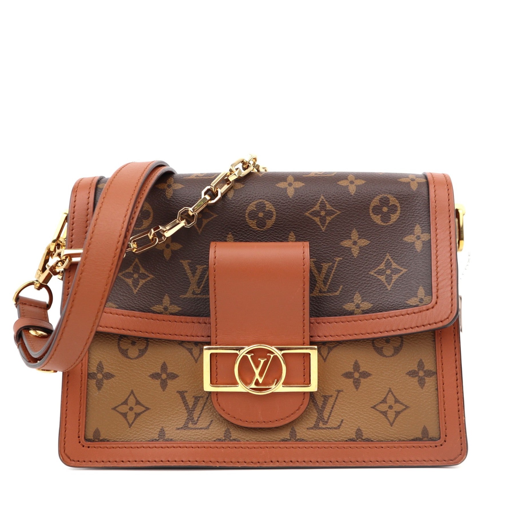 C1233 Louis Vuitton Dauphine Reverse Monogram Canvas MM shoulder bag- Pre Owned