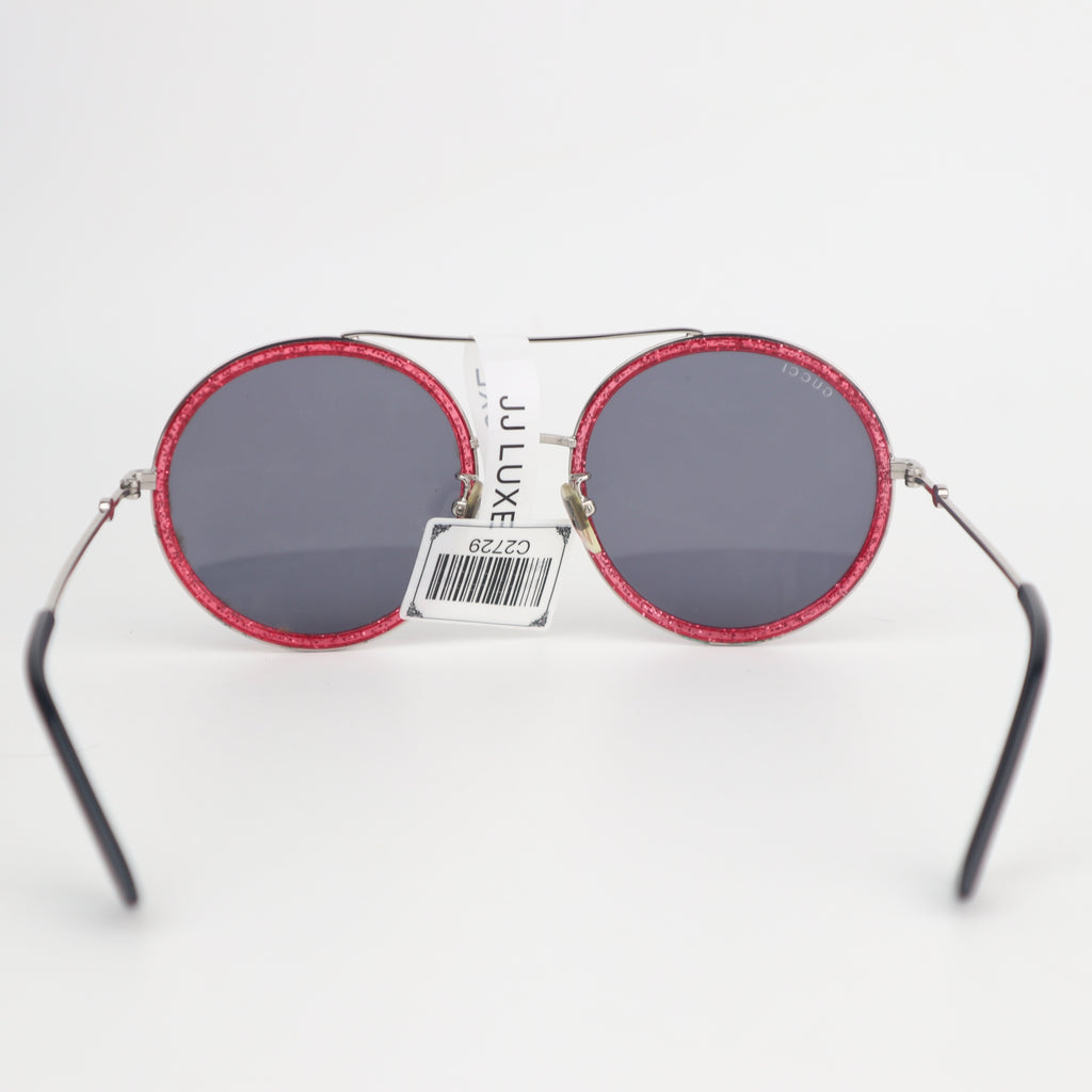 C2729 Gucci Sunglasses Round Web Frame Sunglasses | Pre-Owned Very Good Acetate / Metal