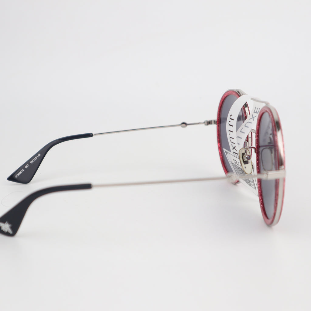 C2729 Gucci Sunglasses Round Web Frame Sunglasses | Pre-Owned Very Good Acetate / Metal