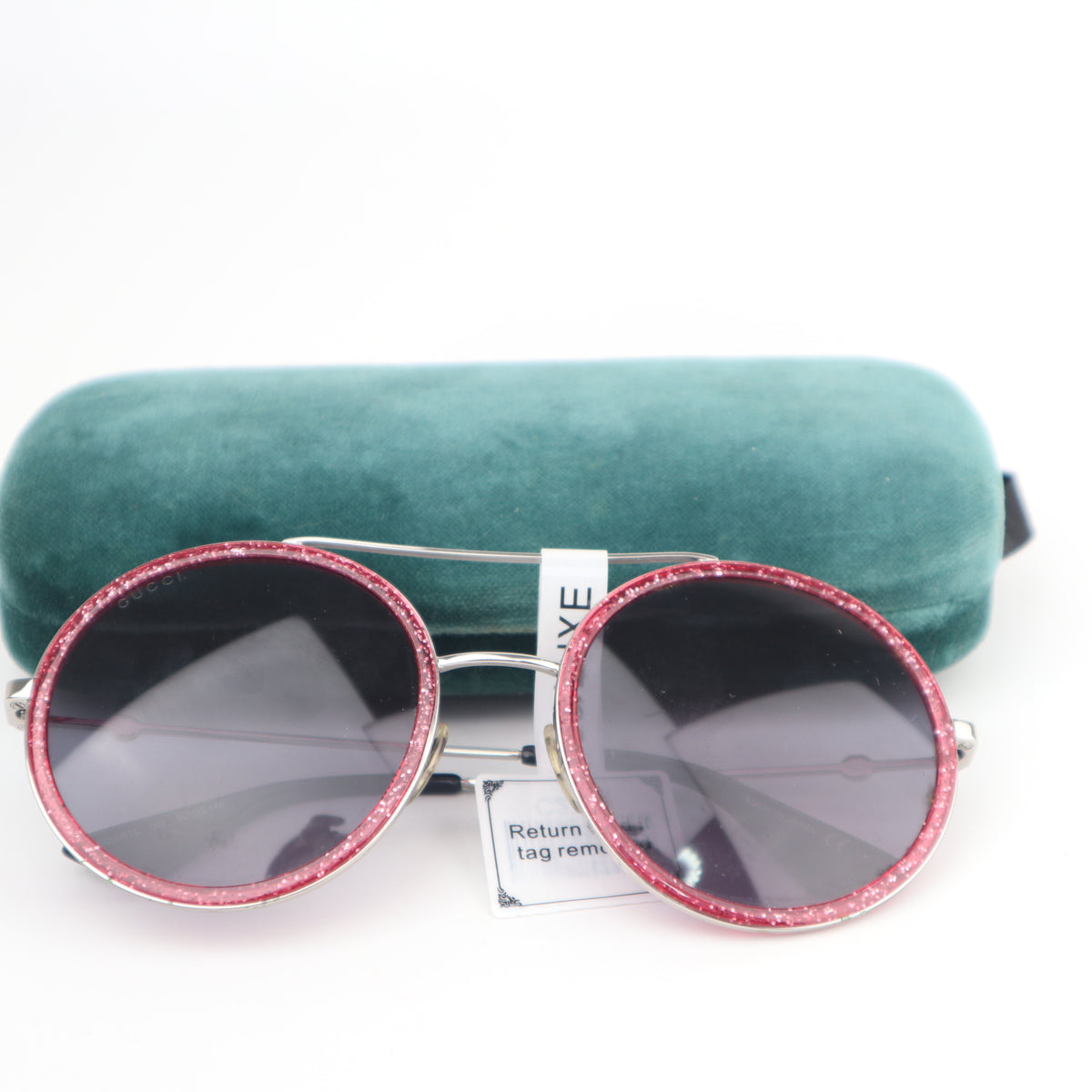 C2729 Gucci Sunglasses Round Web Frame Sunglasses | Pre-Owned Very Good Acetate / Metal