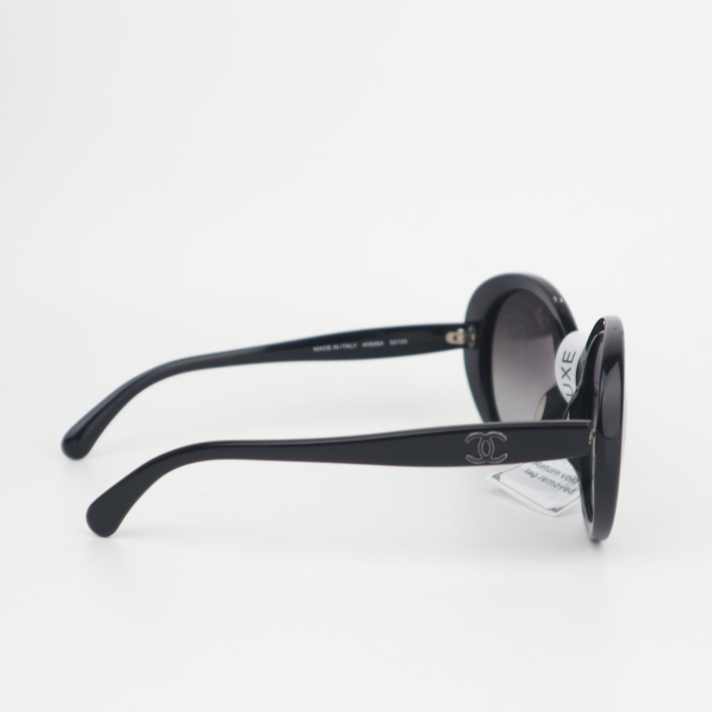 C2730 Chanel Sunglasses Sunglasses Black | Pre-Owned Very Good Black Acetate / Metal
