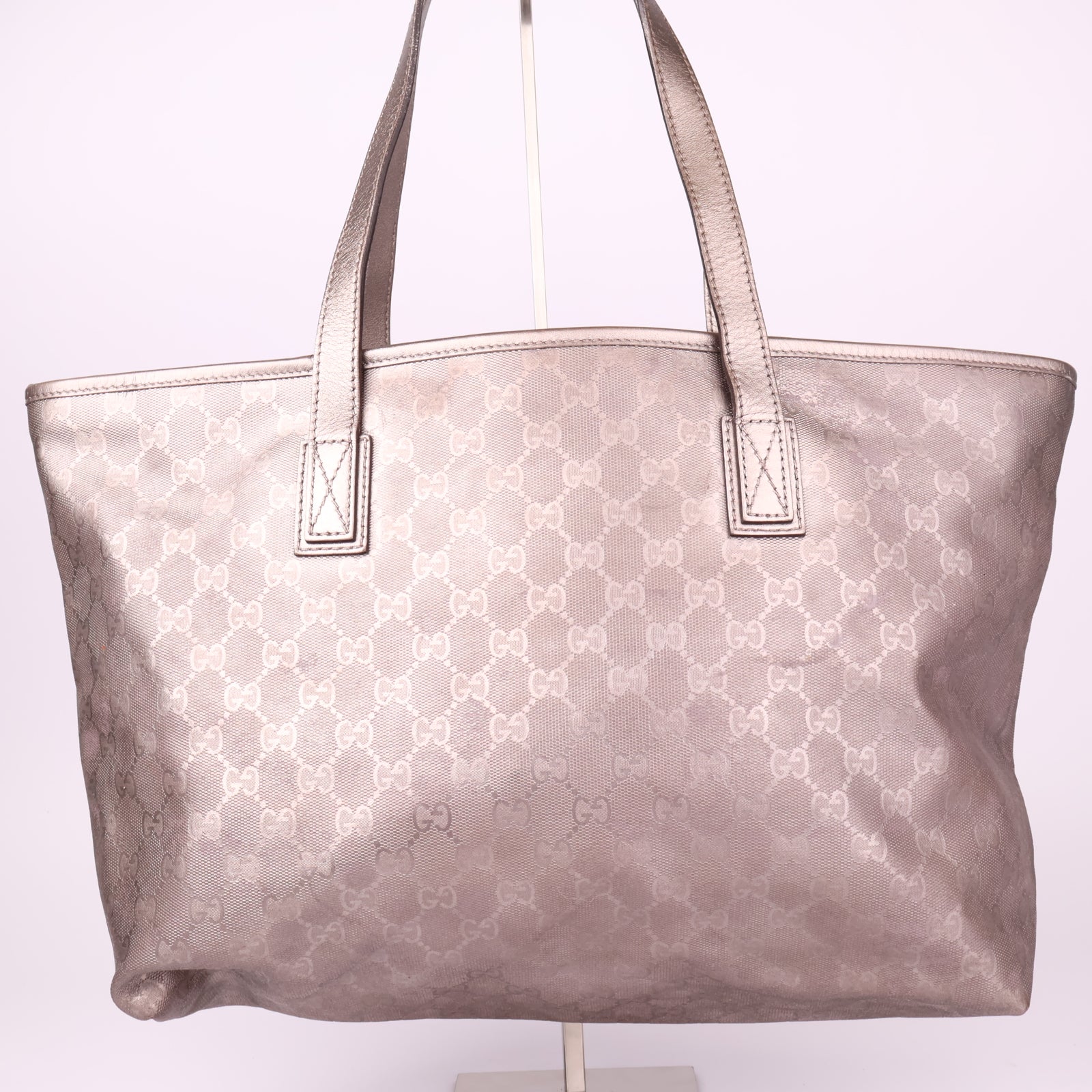 J1166 Gucci Bronze Guccissima Crystal Coated Canvas Joy Small Tote- Pre Owned