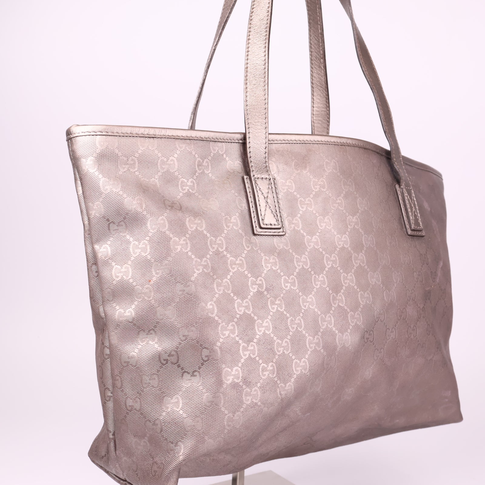 J1166 Gucci Bronze Guccissima Crystal Coated Canvas Joy Small Tote- Pre Owned