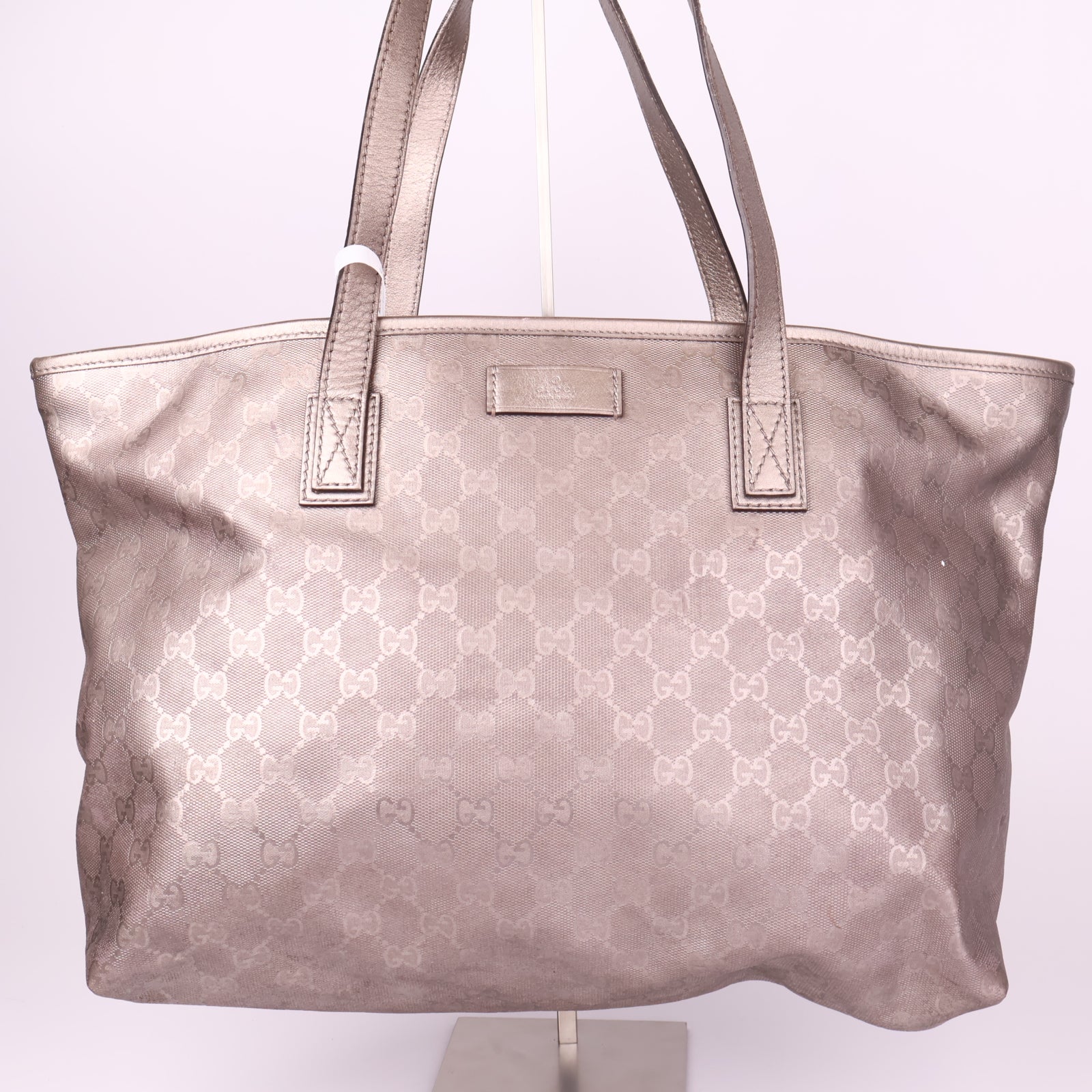 J1166 Gucci Bronze Guccissima Crystal Coated Canvas Joy Small Tote- Pre Owned