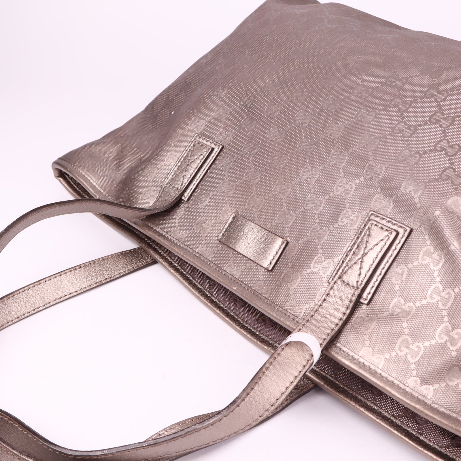 J1166 Gucci Bronze Guccissima Crystal Coated Canvas Joy Small Tote- Pre Owned