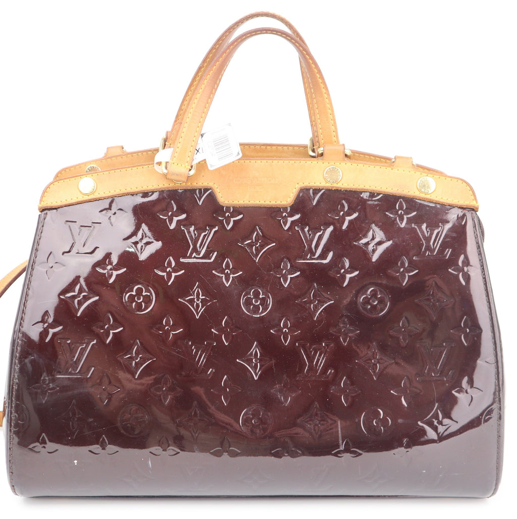 C2734 Louis Vuitton Top Handle Bag Monogram Vernis Brea MM | Pre-Owned Very Good Patent Leather Monogram Vernis