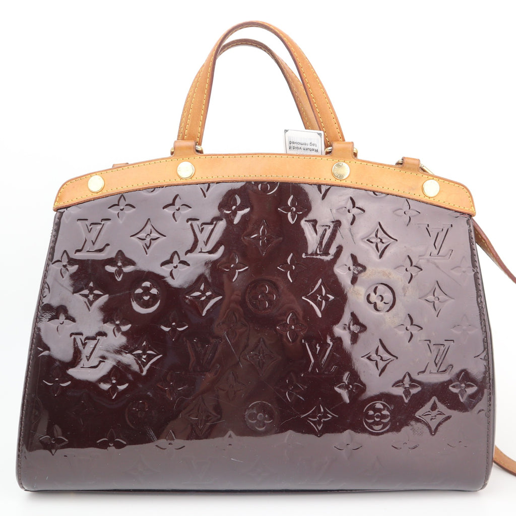 C2734 Louis Vuitton Top Handle Bag Monogram Vernis Brea MM | Pre-Owned Very Good Patent Leather Monogram Vernis