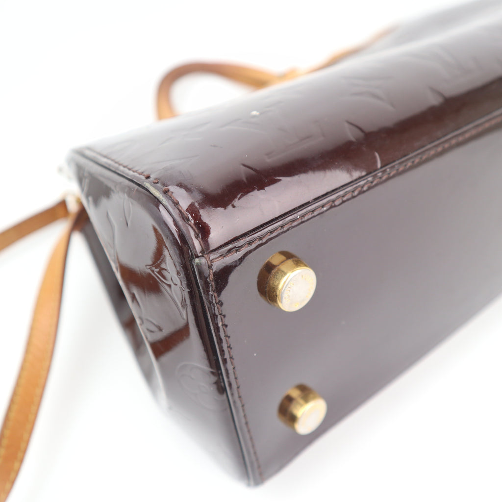 C2734 Louis Vuitton Top Handle Bag Monogram Vernis Brea MM | Pre-Owned Very Good Patent Leather Monogram Vernis