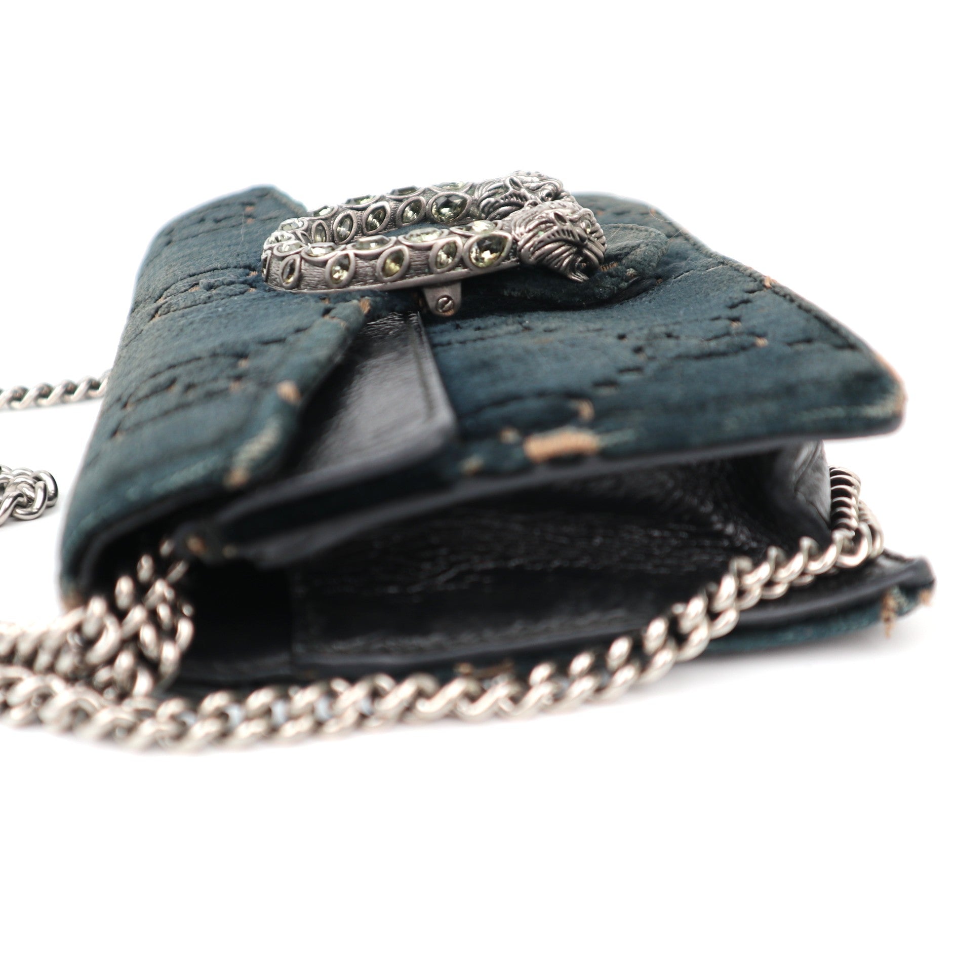 C1237 GUCCI Velvet GG Super Mini Dionysus Shoulder Bag-Pre Owned