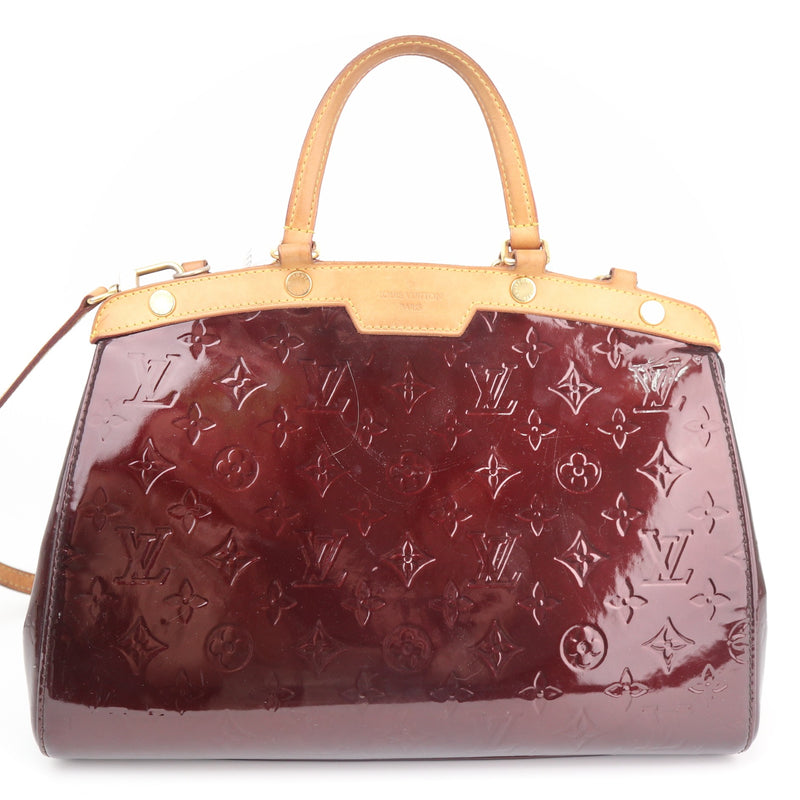 C2735 Louis Vuitton Top Handle Bag Monogram Vernis Brea MM | Pre-Owned Very Good Patent Leather Monogram Vernis