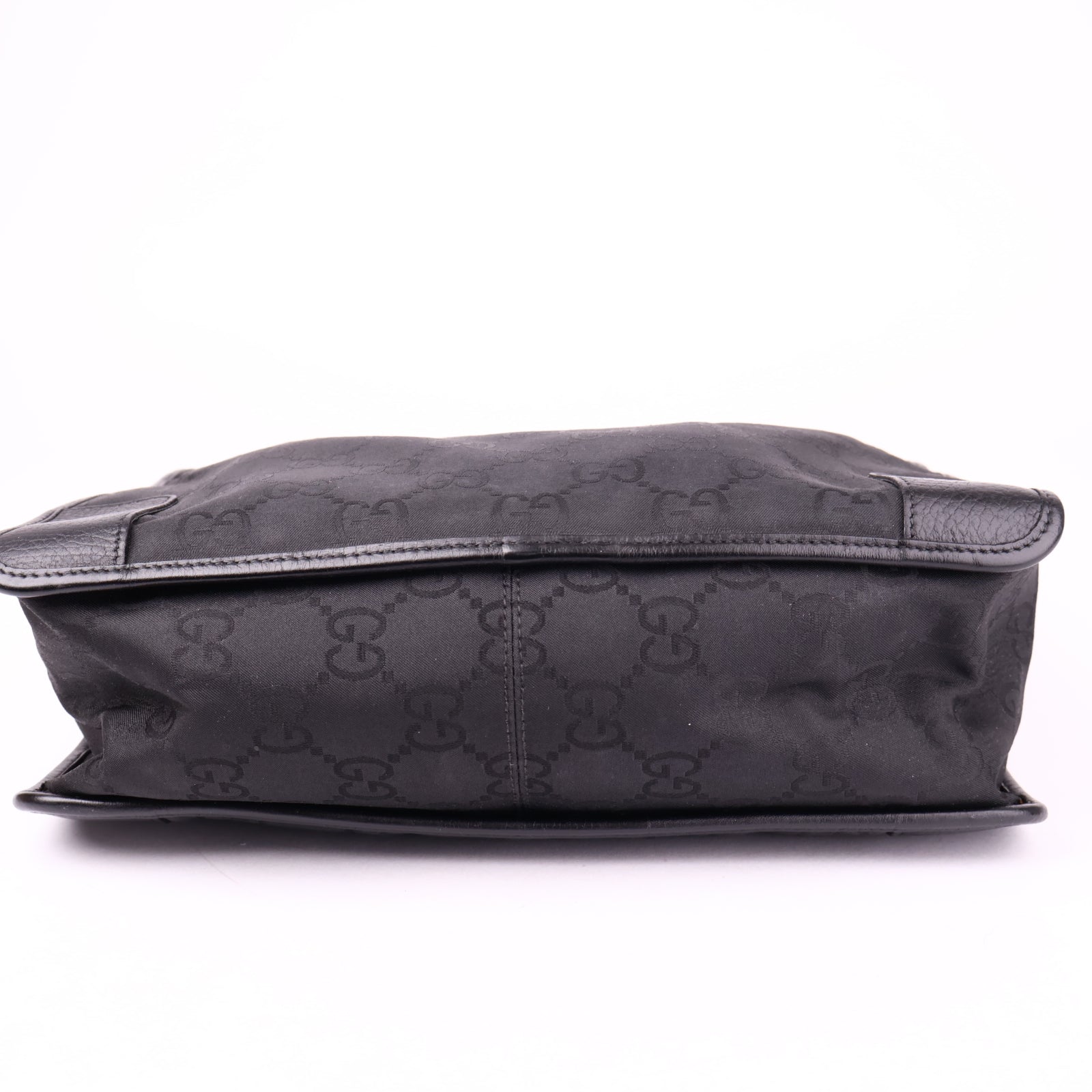 J1145 Gucci Black GG Fabric Satchel Bag- Pre Owned