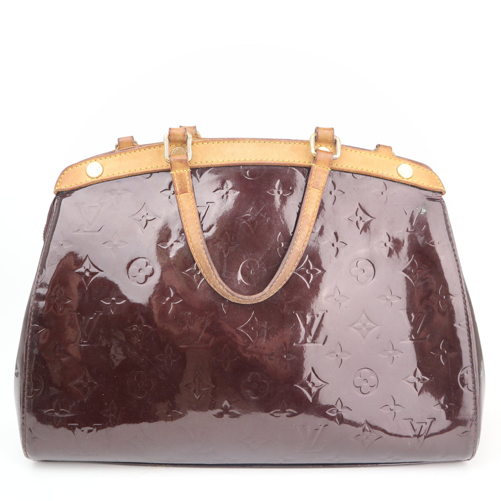 C2737 Louis Vuitton Top Handle Bag Monogram Vernis Brea MM | Pre-Owned Very Good Patent Leather Monogram Vernis