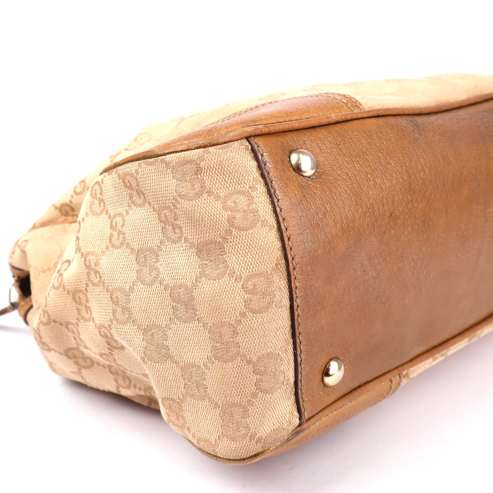 J1151 Gucci Brown GG Canvas Princy Tote Bag- Pre Owned