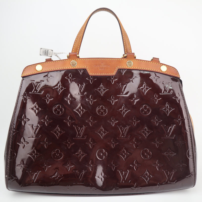 C2739 Louis Vuitton Top Handle Bag Monogram Vernis Brea MM | Pre-Owned Very Good Patent Leather Monogram Vernis