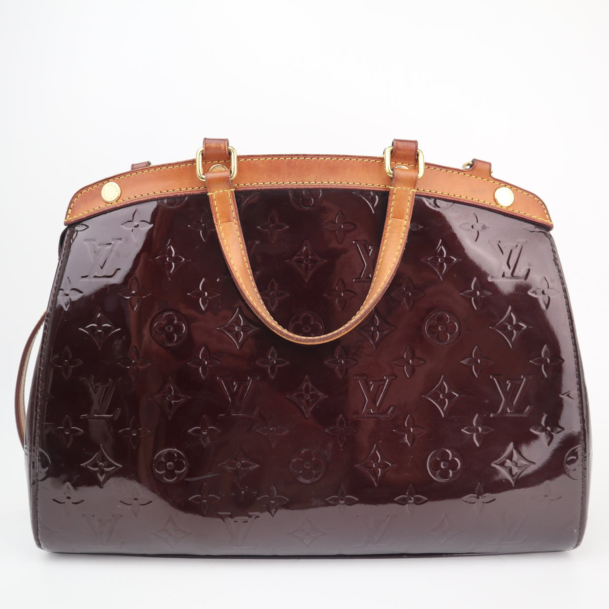 C2739 Louis Vuitton Top Handle Bag Monogram Vernis Brea MM | Pre-Owned Very Good Patent Leather Monogram Vernis