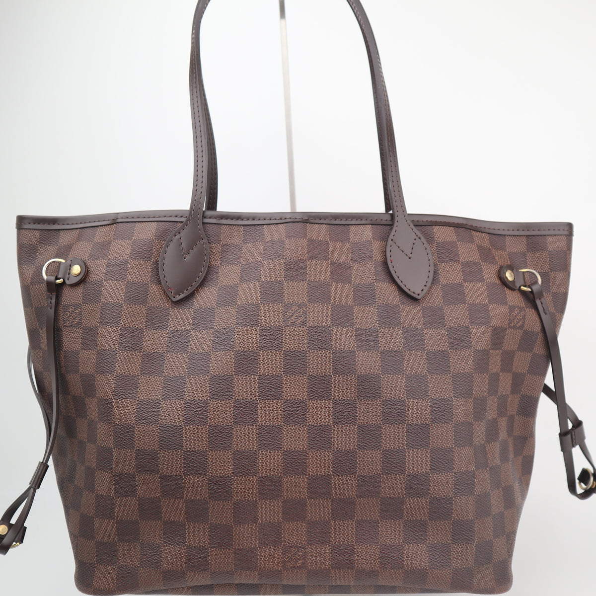 C2741R Louis Vuitton Tote Bag Damier Ebene Neverfull MM | Pre-Owned Excellent Brown Canvas Damier Ebene