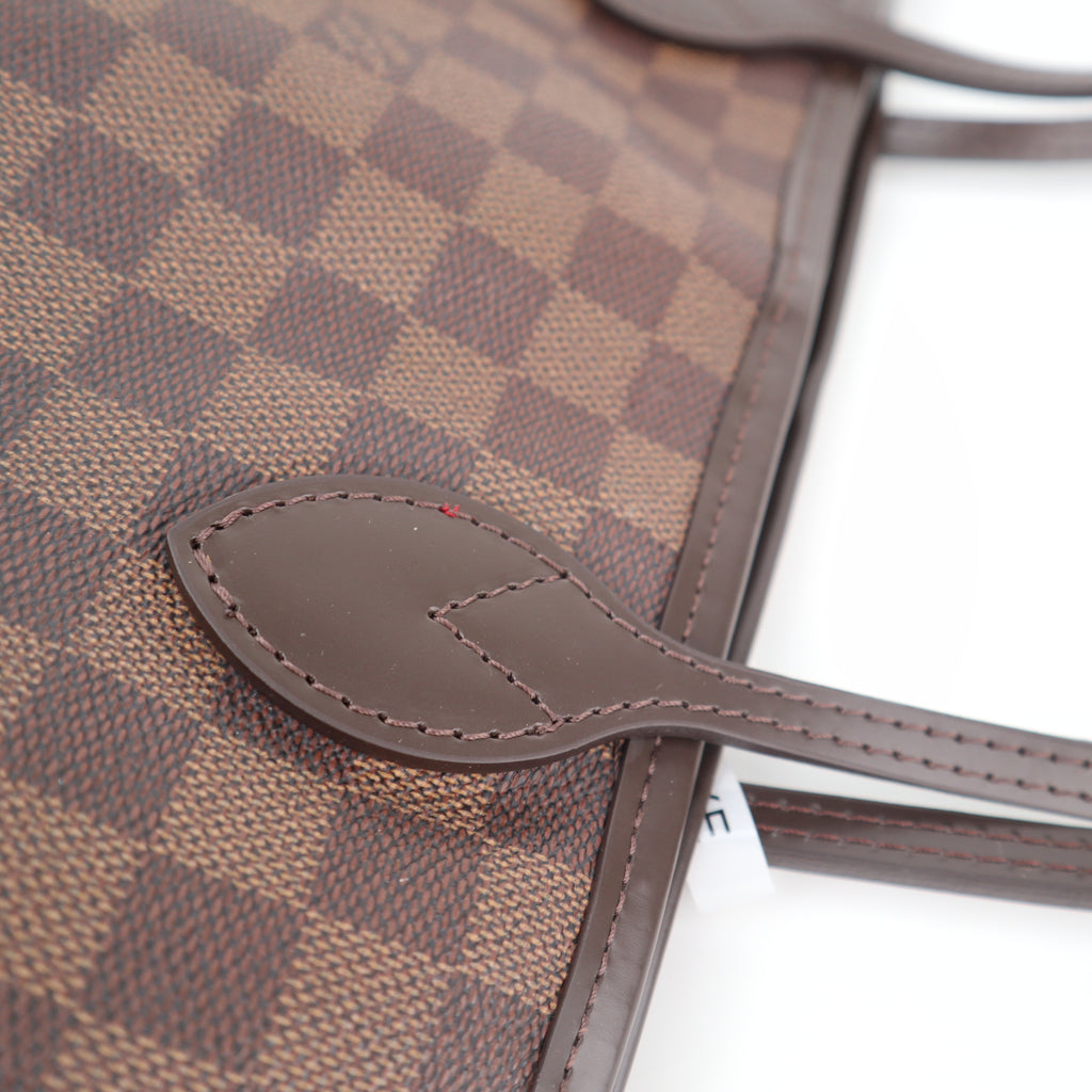 C2741R Louis Vuitton Tote Bag Damier Ebene Neverfull MM | Pre-Owned Excellent Brown Canvas Damier Ebene