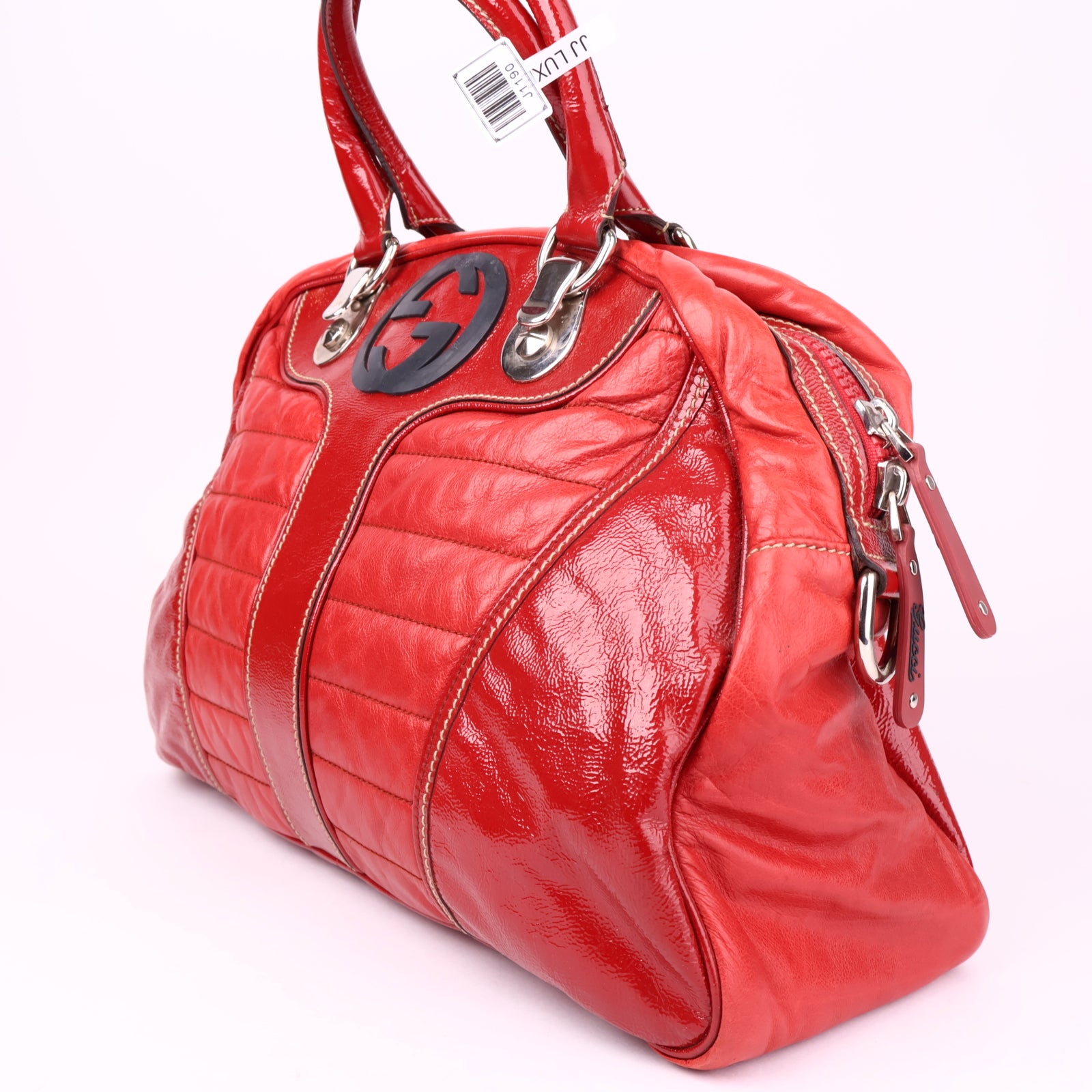 J1190 Gucci Snow Glam Boston Top Handle Bag- Pre Owned