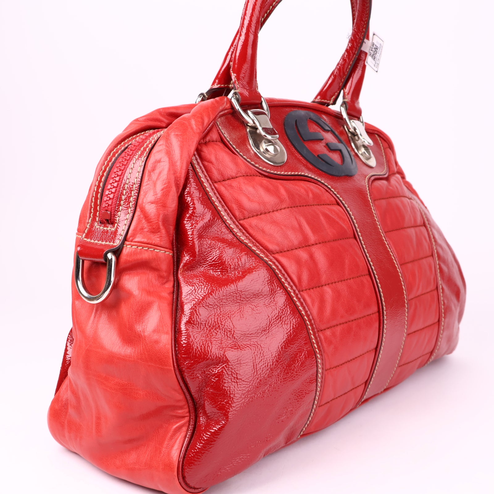 J1190 Gucci Snow Glam Boston Top Handle Bag- Pre Owned