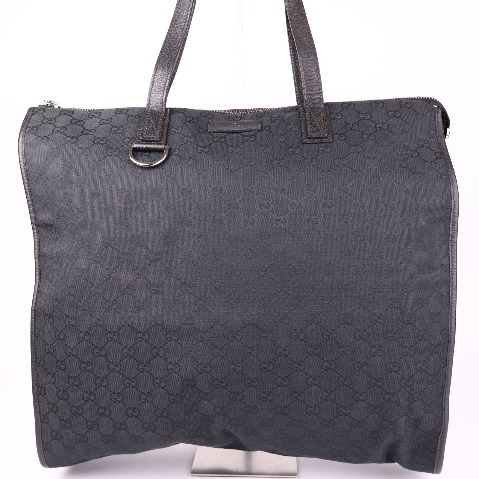 J1189 Gucci Black GG Nylon Web Tote Bag- Pre Owned