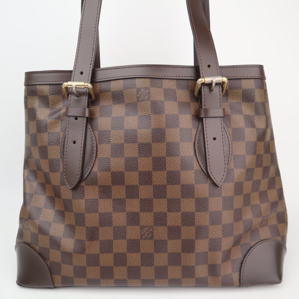 C2744R Louis Vuitton Shoulder Bag Damier Ebene Hampstead MM | Pre-Owned Excellent Brown Canvas Damier Ebene