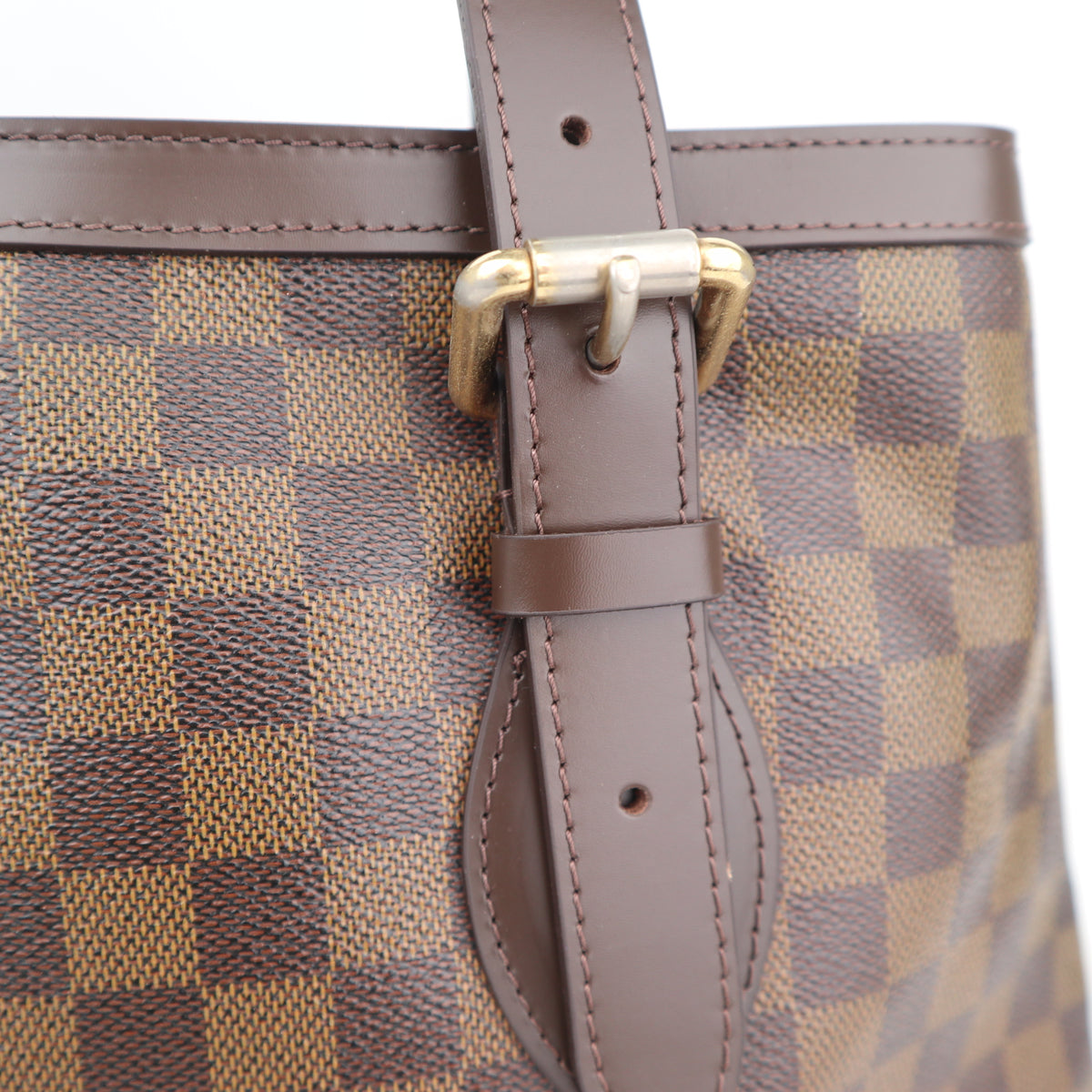 C2744R Louis Vuitton Shoulder Bag Damier Ebene Hampstead MM | Pre-Owned Excellent Brown Canvas Damier Ebene