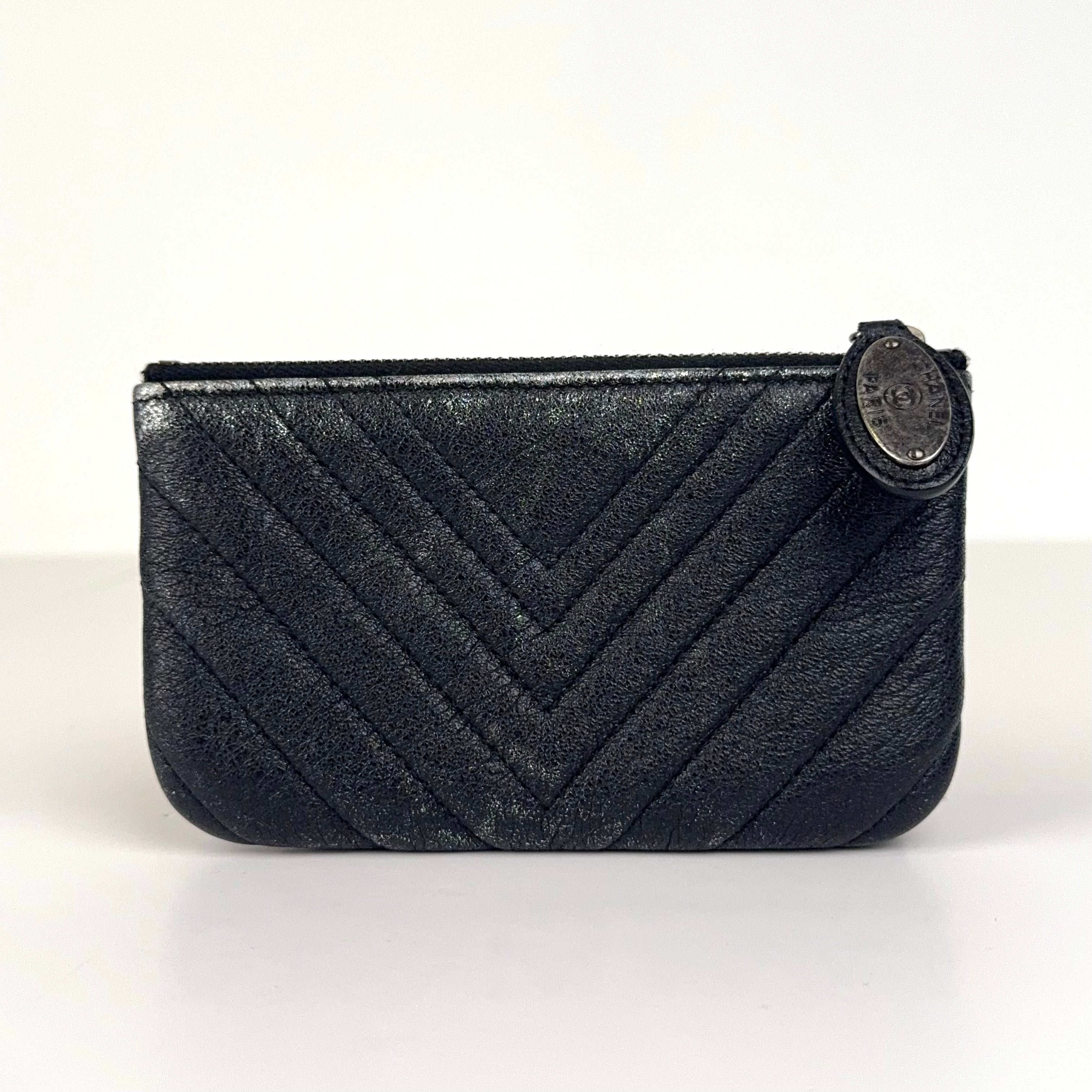 PRE OWNED-Chanel MEDIUM CASE Metallic Lambskin/MAR