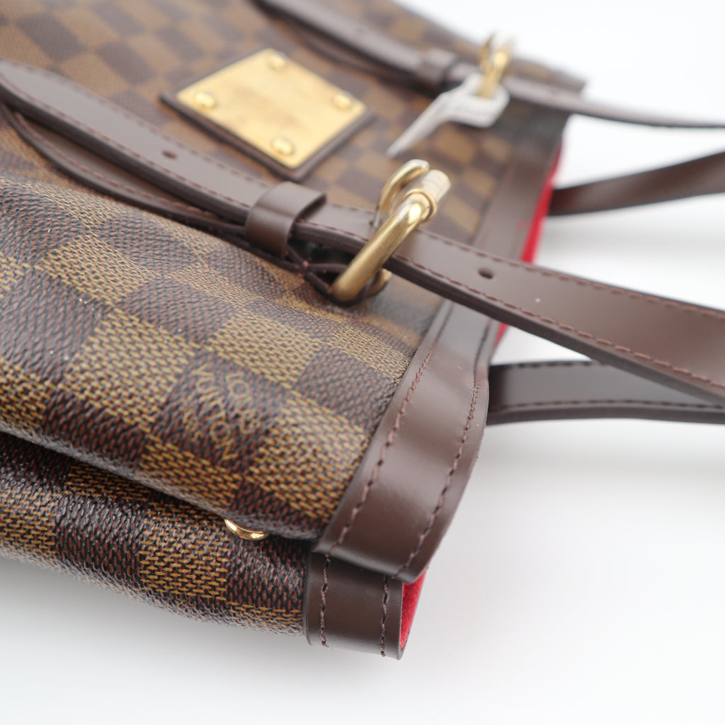 C2744R Louis Vuitton Shoulder Bag Damier Ebene Hampstead MM | Pre-Owned Excellent Brown Canvas Damier Ebene