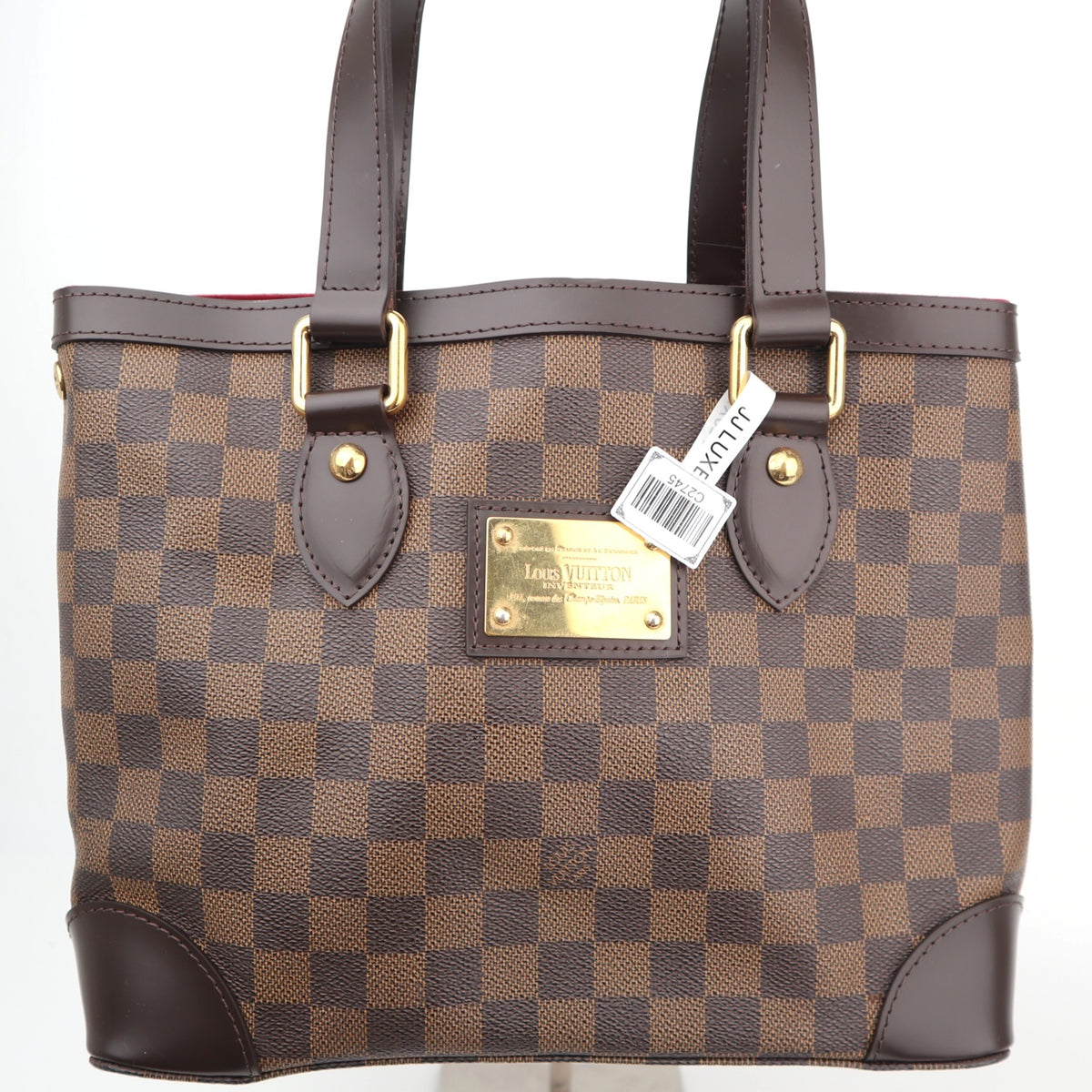 C2745R Louis Vuitton Shoulder Bag Damier Ebene Hampstead PM | Pre-Owned Excellent Brown Canvas Damier Ebene