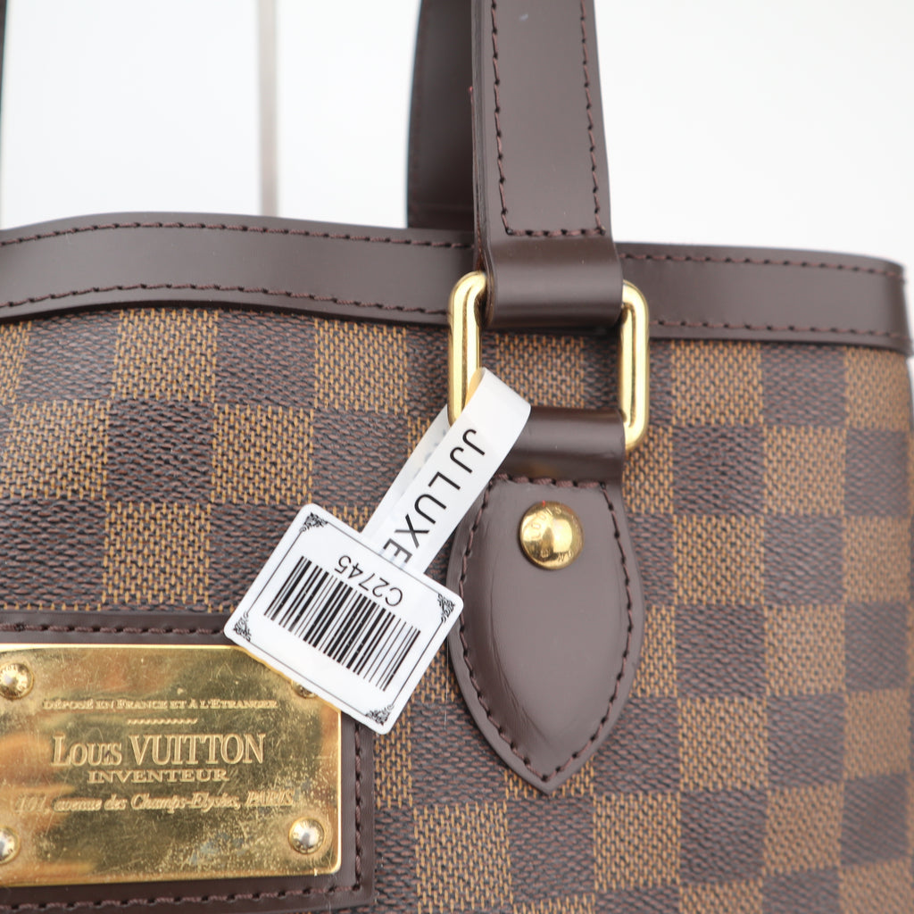 C2745R Louis Vuitton Shoulder Bag Damier Ebene Hampstead PM | Pre-Owned Excellent Brown Canvas Damier Ebene
