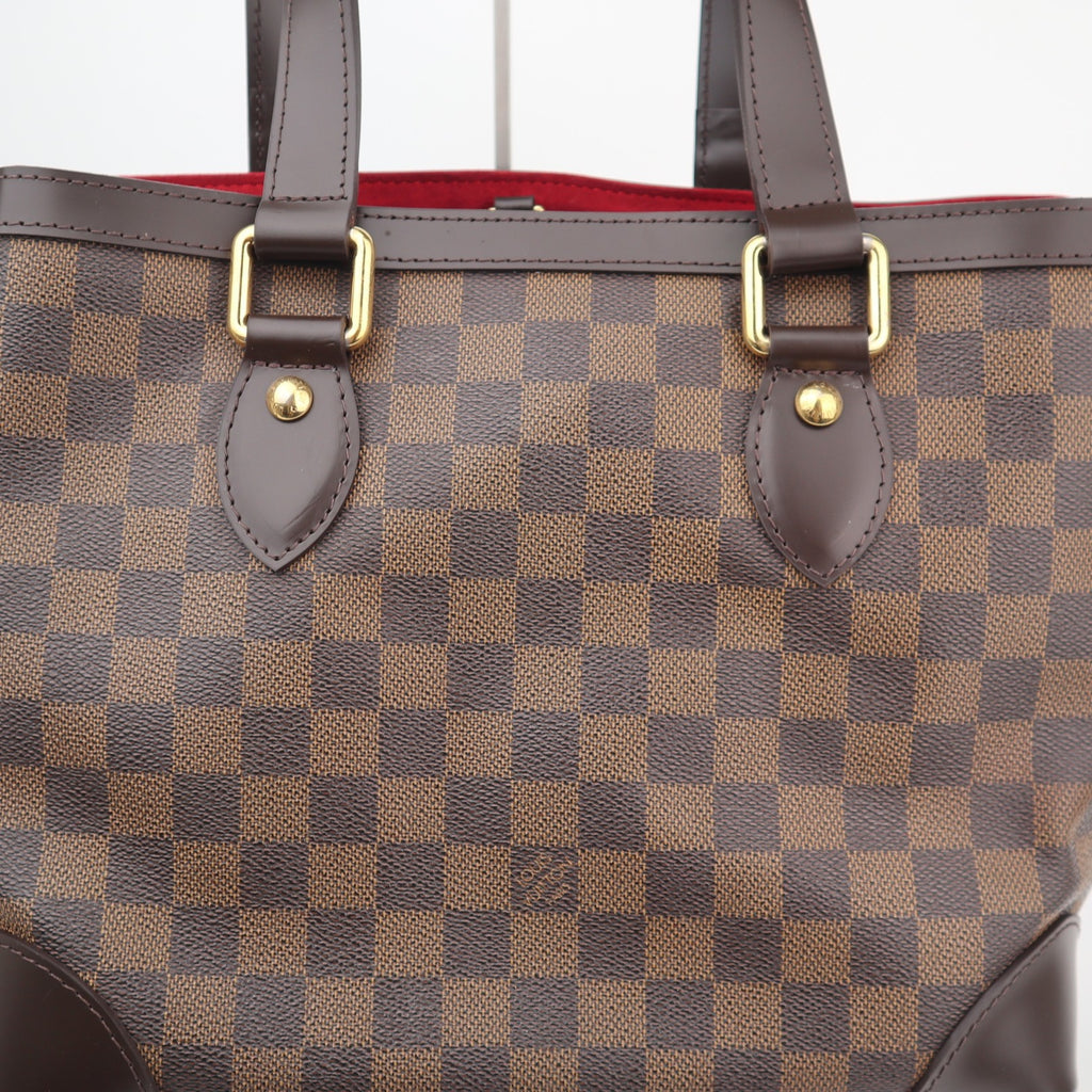 C2745R Louis Vuitton Shoulder Bag Damier Ebene Hampstead PM | Pre-Owned Excellent Brown Canvas Damier Ebene