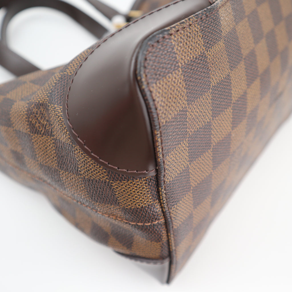 C2745R Louis Vuitton Shoulder Bag Damier Ebene Hampstead PM | Pre-Owned Excellent Brown Canvas Damier Ebene
