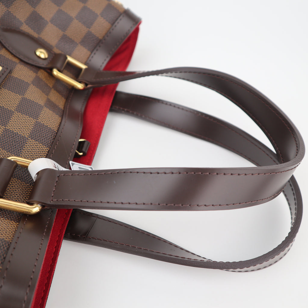 C2745R Louis Vuitton Shoulder Bag Damier Ebene Hampstead PM | Pre-Owned Excellent Brown Canvas Damier Ebene
